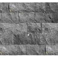 Parement pierre naturelle BLACK, longueurs variables, hauteur 10 cm