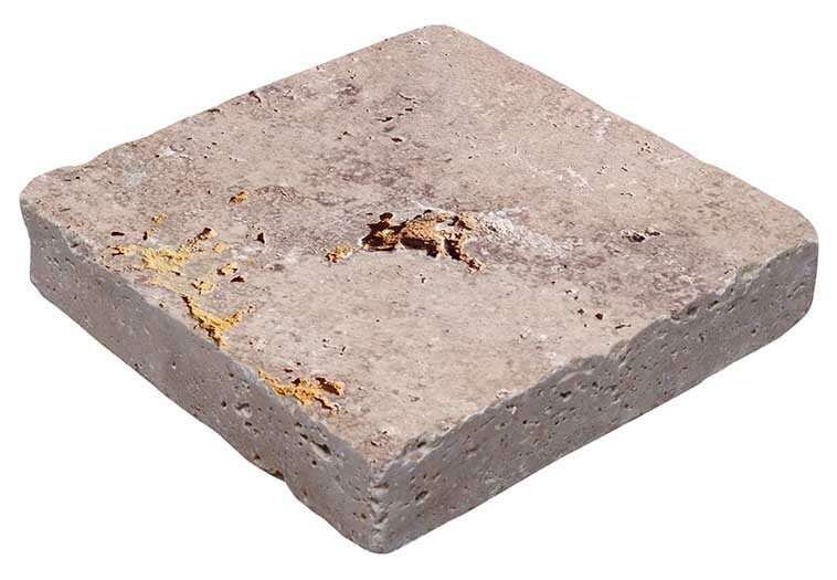 Pavé NOCE MIX, bords antiques, 15,25 cm x 15,25 cm x 3 cm - PALETTE COMPLETE