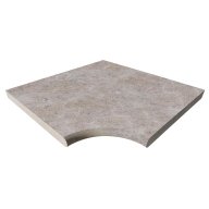 Angle Rentrant KHEOPS, surface vieillie, Bord 1/2 Rond, 45 cm x 45 cm x 3 cm