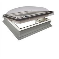 Fenêtre dôme transparent DEC-C pour toit plat, ouverture électrique - 100 cm x 100 cm