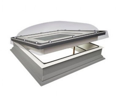 Vignette Fenêtre dôme transparent DMC-C pour toit plat, ouverture manuelle - 100 cm x 100 cm