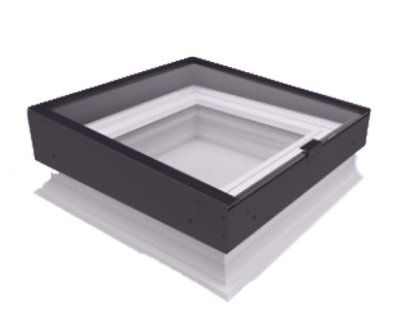 Vignette Fenêtre plane DXZ version fixe pour toit plat, vitrage P2 - 100 cm x 100 cm