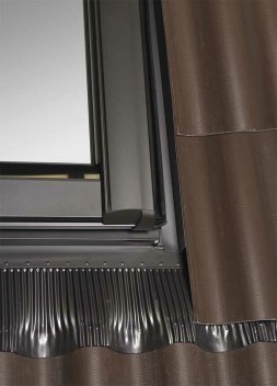 Vignette Raccord de toiture pour Designo, avec bloc isolant pour tôles ondulées ou nervurées, bac acier - 54 cm x 98 cm