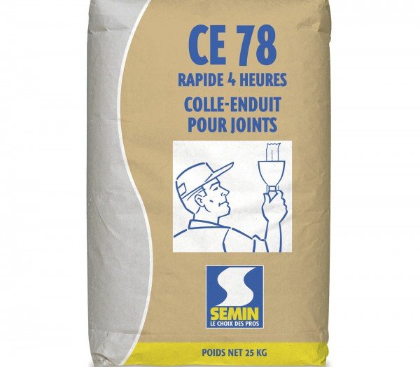 Enduit pour joint plaques de plâtre CE78, prise rapide