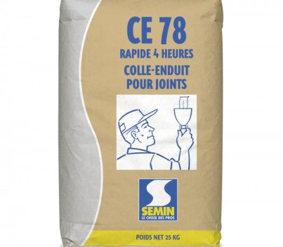 Vignette Enduit pour joint plaques de plâtre CE78, prise rapide
