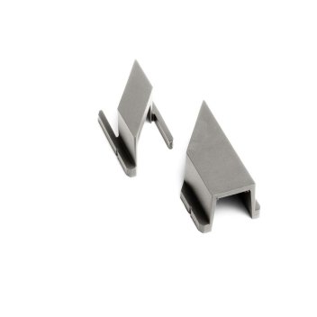 Vignette Entretoises pour pose de lames de clôture persienne CC gris quartz, sachet de 12 pièces