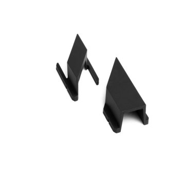 Vignette Entretoises pour pose de lames de clôture persienne CC noire, sachet de 12 pièces