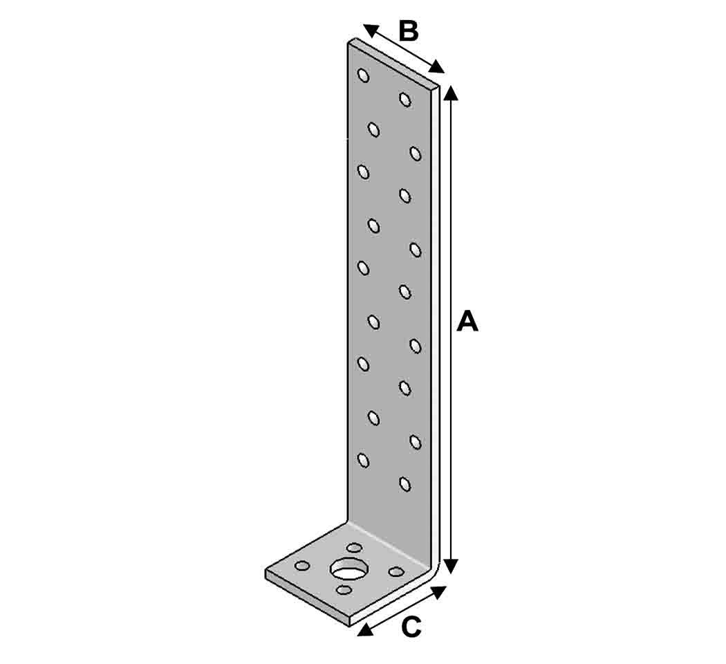 Equerre béton, 400 mm x 40 mm x 40 mm