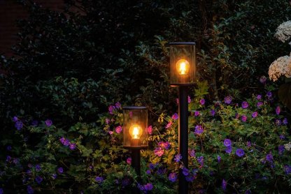 Vignette Borne lumineuse Eros Hi noire à filament