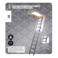 Escalier escamotable LMK Komfort avec échelle métallique pliable, haut. 305 cm, 60 cm x 130 cm