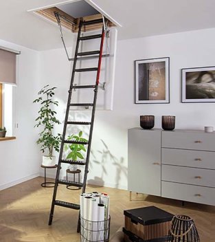 Vignette Escalier escamotable LME EnergyEfficient haut. 280 cm, 60 cm x 120 cm
