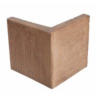 Angle NIAGARA 2 x 14 x 14 cm, motif cubique bois