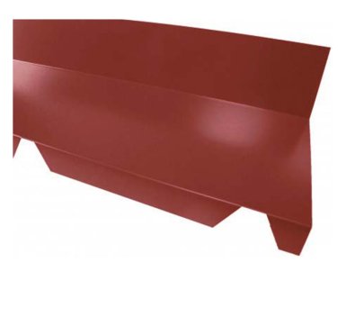 Vignette Faîtière crantée contre mur Rouge (RAL8012)