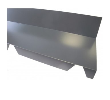 Vignette Faîtière crantée contre mur Gris (RAL7016)