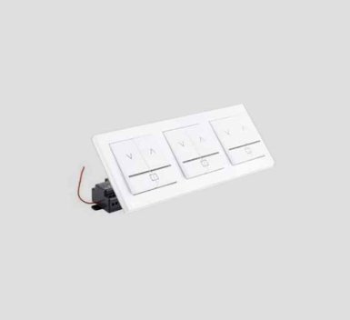 Vignette Interrupteur mural triple blanc pour commande sans fil