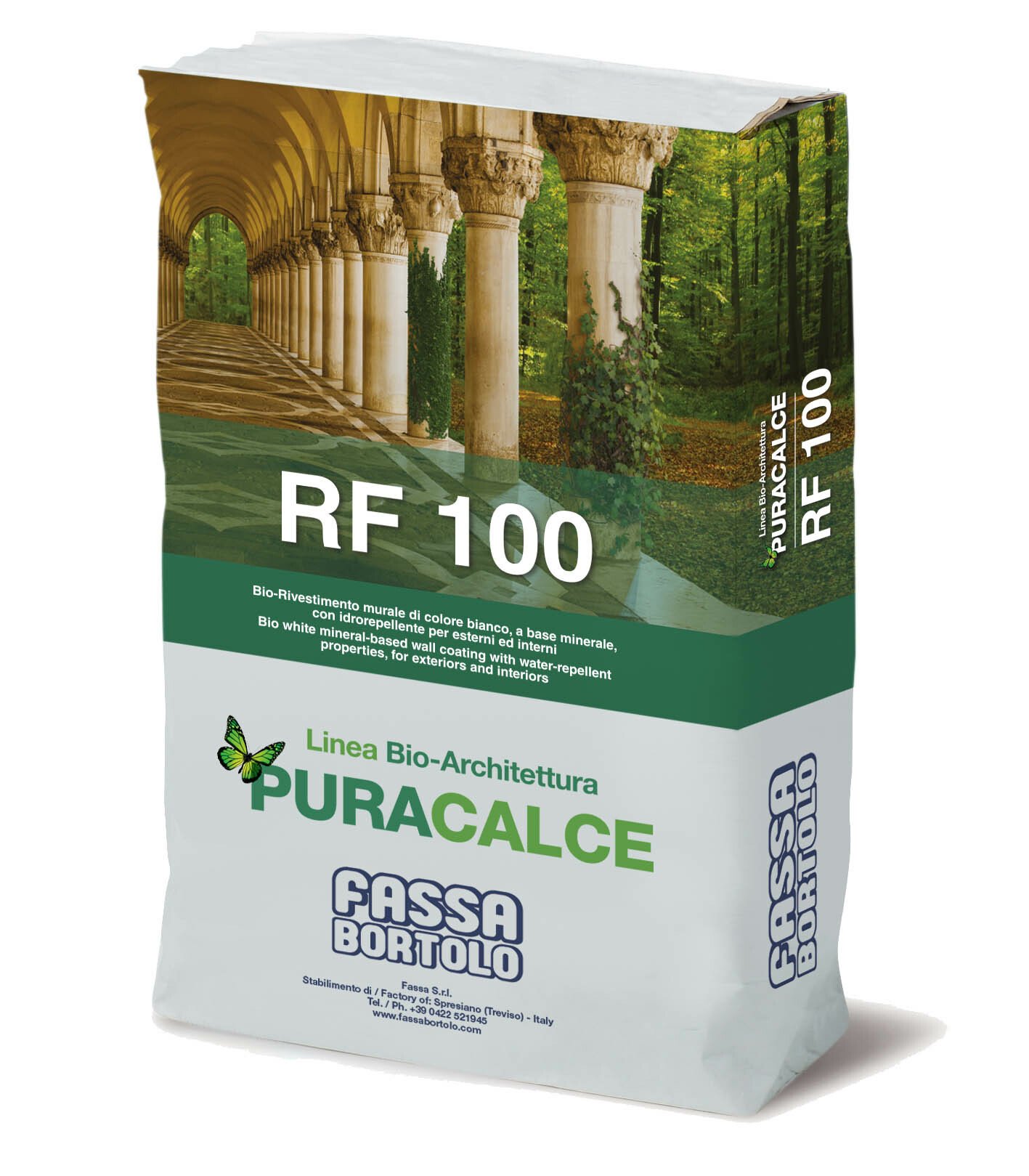 Enduit de façade extra‐blanc, pour intérieur/extérieur à effet« finement marbré » - 25kg