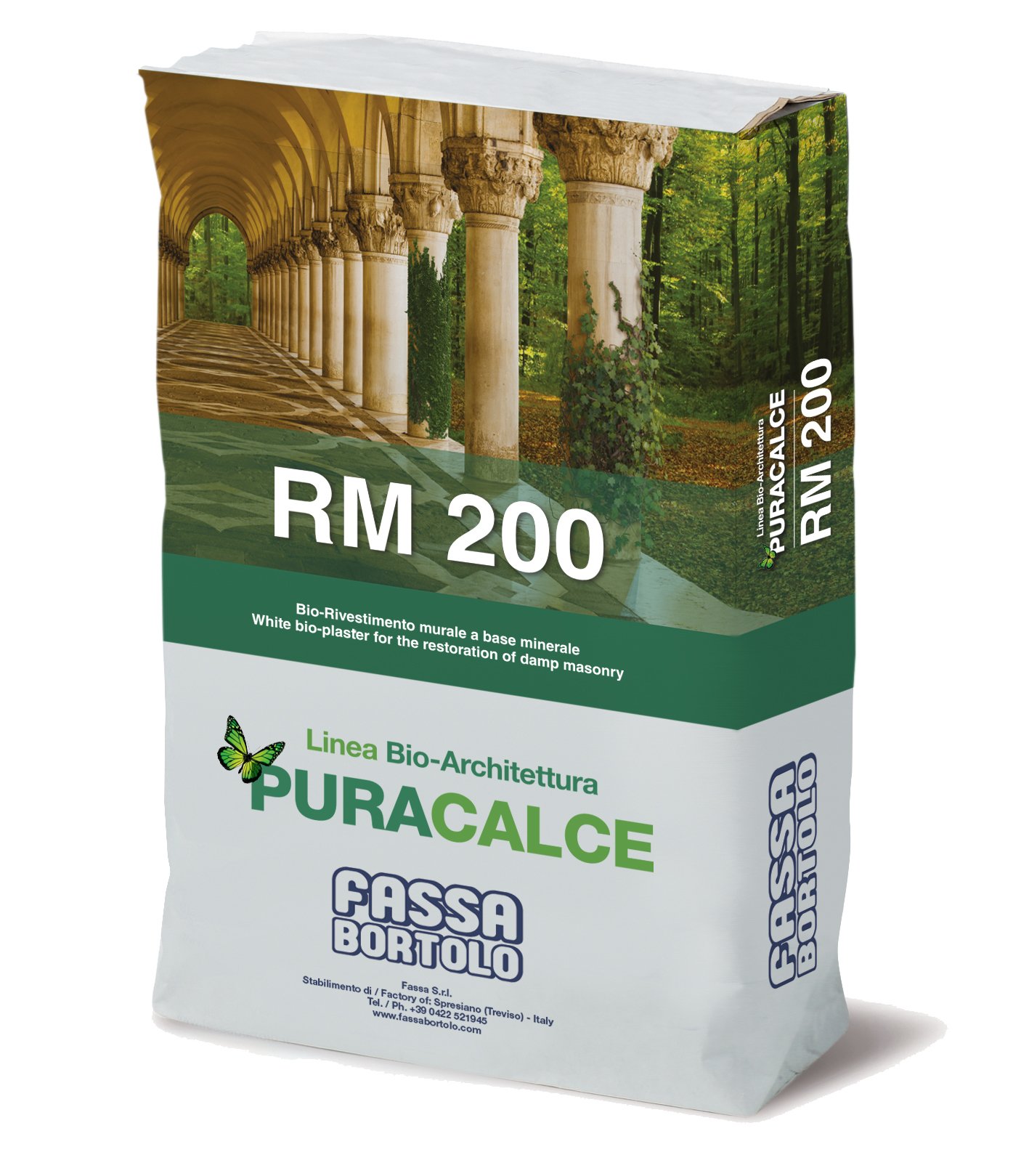 Revêtement mural naturel blanc, à base minérale, pour extérieurs et intérieurs - 25kg