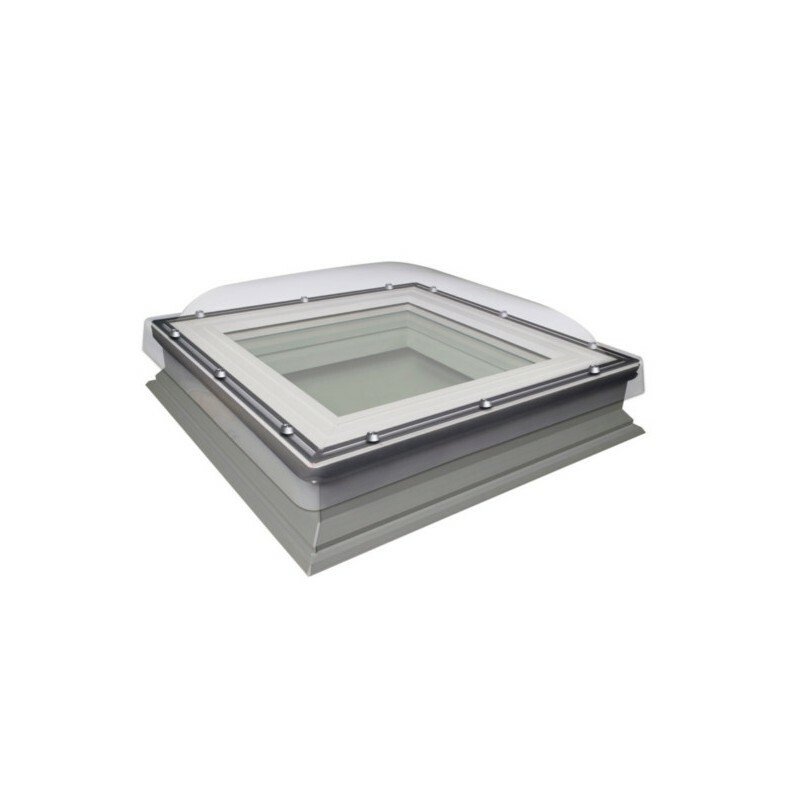 Fenêtre dôme DXC-C transparent pour toit plat, sans ouverture - 100 cm x 100 cm
