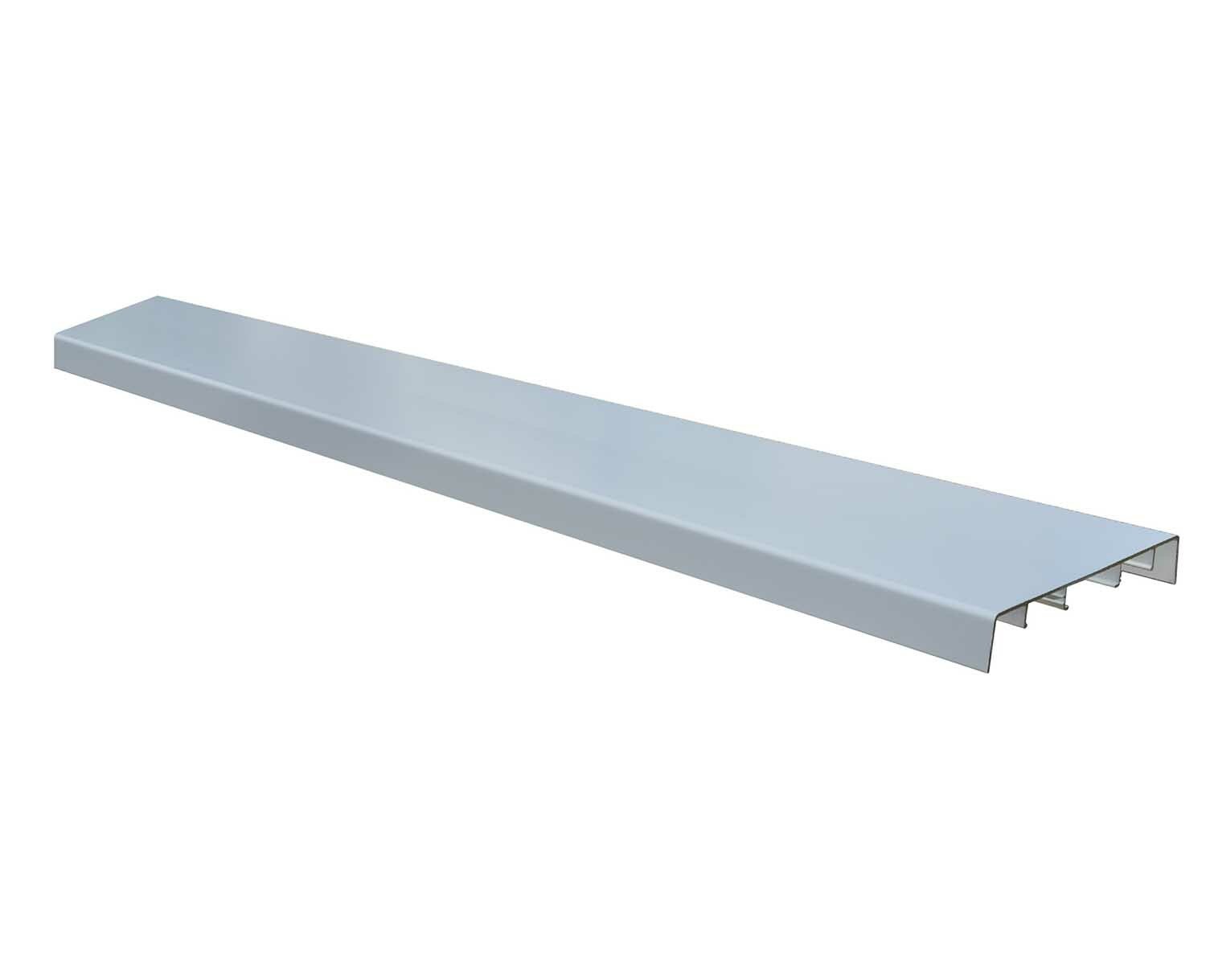 Couvre-mur alu plat blanc lisse 27 x 210 cm