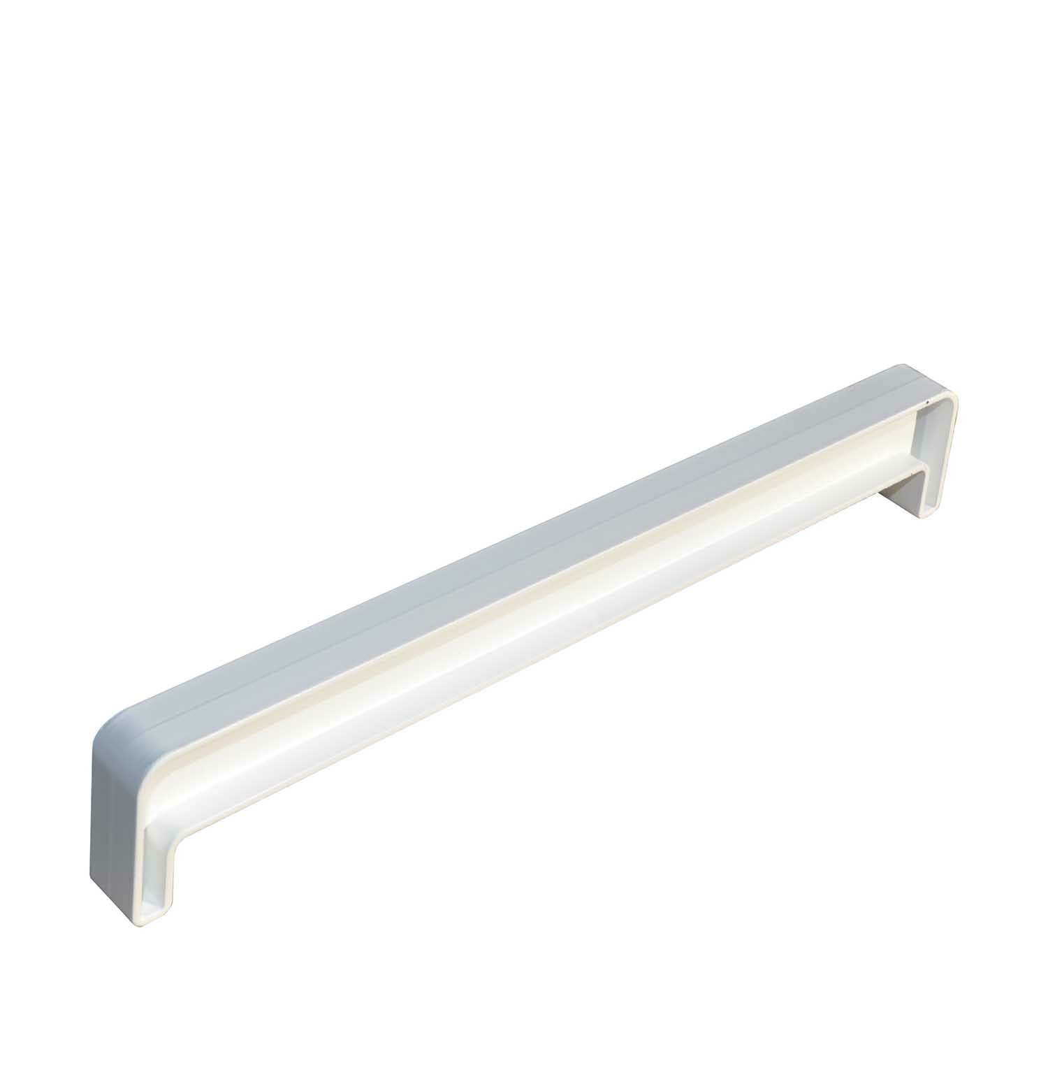 Éclisse Couvre-mur plat blanc lisse larg. 27 cm
