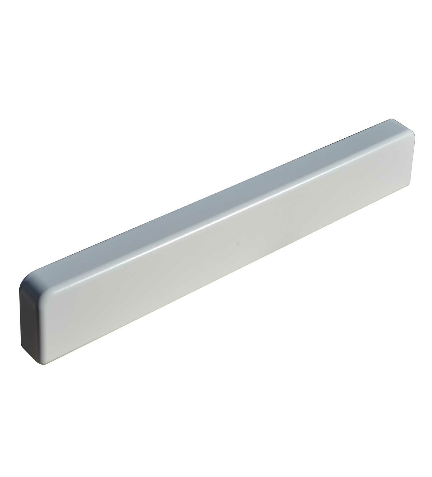Embout Couvre-mur plat blanc lisse larg. 27 cm