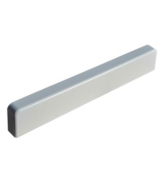 Vignette Embout Couvre-mur plat blanc lisse larg. 27 cm