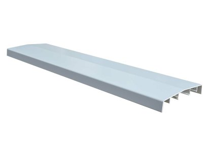 Vignette Couvre-mur alu 2 pentes blanc lisse 27 x 210 cm