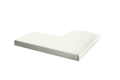 Vignette Angle 90°alu 2 pentes blanc lisse 50 x 50 cm, larg.27 cm