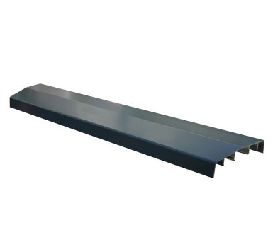 Vignette Couvre-mur alu 2 pentes anthracite sablé 27 x 210 cm