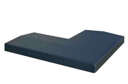 Vignette Angle 90°alu 2 pentes anthracite sablé 50 x 50 cm, larg.27 cm