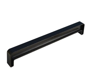 Vignette Éclisse Couvre-mur plat noir sablé larg. 27 cm