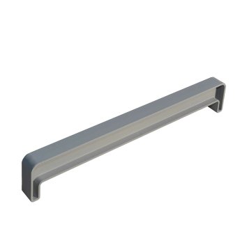 Vignette Éclisse Couvre-mur plat gris sablé larg. 27 cm
