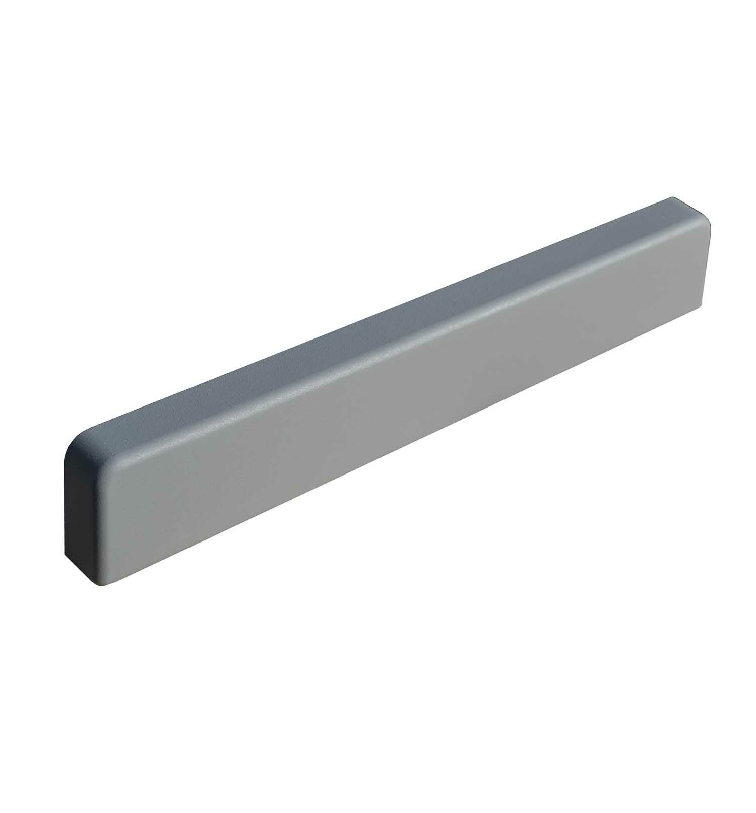 Embout Couvre-mur plat gris sablé larg. 27 cm