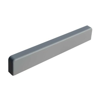 Vignette Embout Couvre-mur plat gris sablé larg. 27 cm