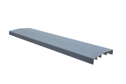 Vignette Couvre-mur alu 2 pentes gris sablé 27 x 210 cm