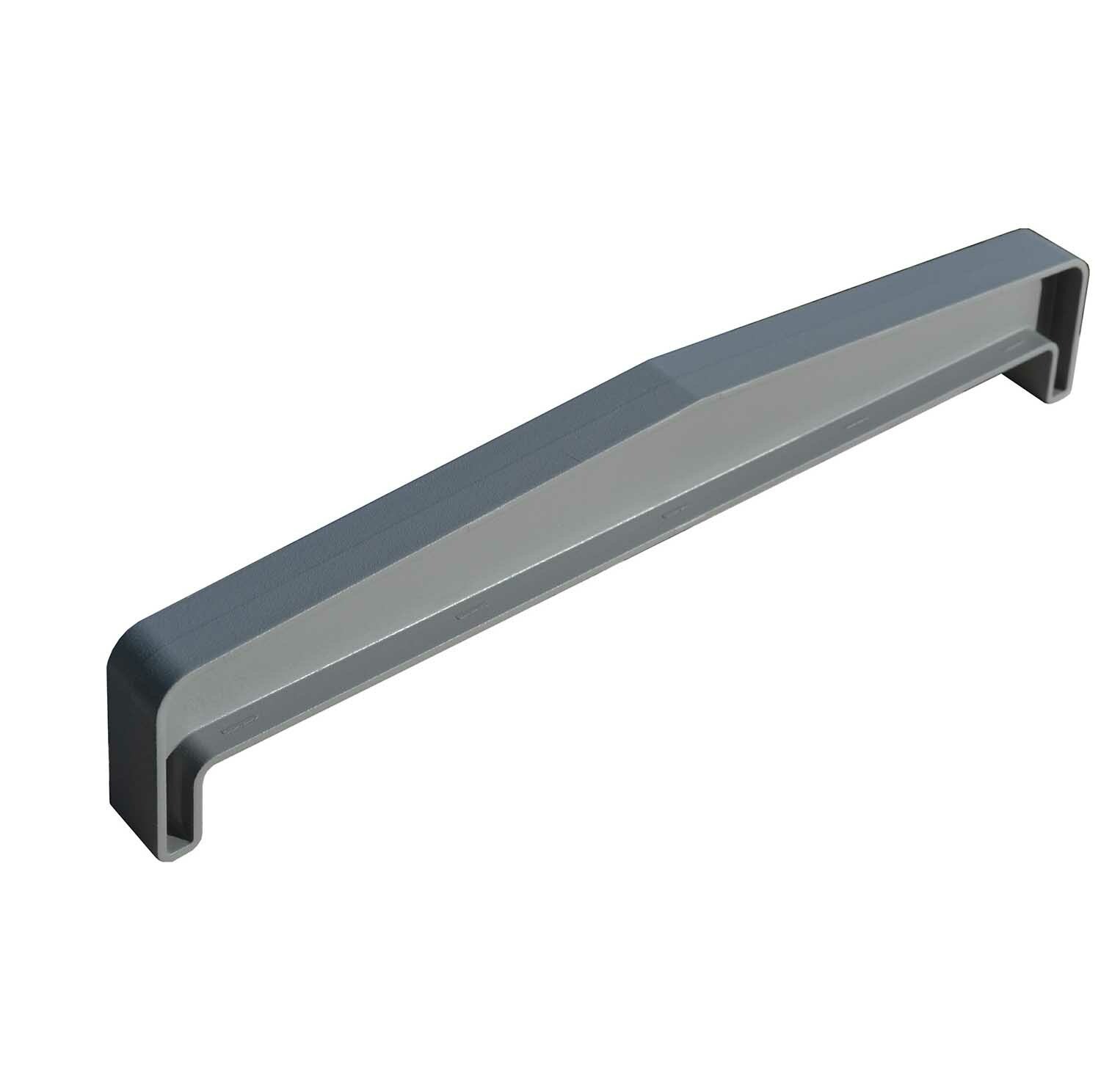 Éclisse Couvre-mur 2 pentes gris sablé larg. 27 cm