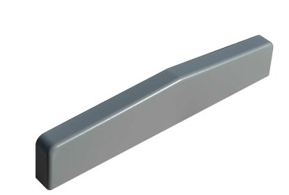 Vignette Embout Couvre-mur 2 pentes gris sablé, larg.27 cm