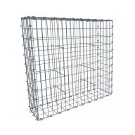 Gabion, longueur 100cm x 100cm(H) x 30(L), assemblage agrafes, mailles 5 x 10 cm, grilles non visibles mailles 10 x 10 cm Ø4mm