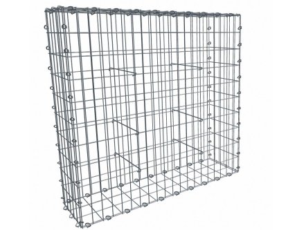 Vignette Gabion, longueur 100cm x 100cm(H) x 30(L), assemblage agrafes, mailles 5 x 10 cm, grilles non visibles mailles 10 x 10 cm Ø4mm