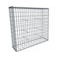 Gabion, longueur 100cm x 100cm(H) x 30(L), assemblage spirales, mailles 5 x 10 cm, grilles non visibles mailles 10 x 10 cm Ø4mm