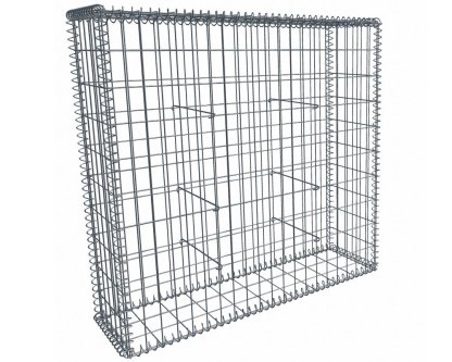 Vignette Gabion, longueur 100cm x 100cm(H) x 30(L), assemblage spirales, mailles 5 x 10 cm, grilles non visibles mailles 10 x 10 cm Ø4mm