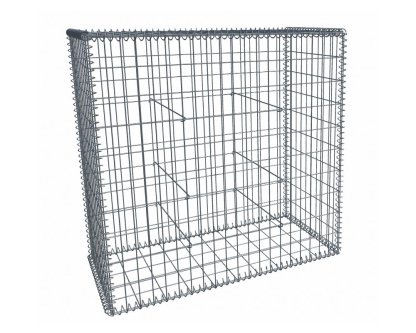 Vignette Gabion, longueur 100cm x 100cm(H) x 50(L), assemblage spirales, mailles 5 x 10 cm, grilles non visibles mailles 10 x 10 cm Ø4mm