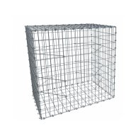Gabion, longueur 100cm x 100cm(H) x 70(L), assemblage agrafes, mailles 5 x 10 cm, grilles non visibles mailles 10 x 10 cm Ø4mm