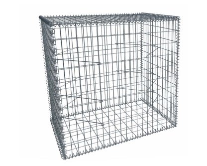 Vignette Gabion, longueur 100cm x 100cm(H) x 70(L), assemblage spirales, mailles 5 x 10 cm, grilles non visibles mailles 10 x 10 cm Ø4mm