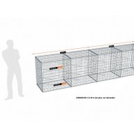 Kit gabion 10 m de longueur, 100cm (H) x 70cm (L), pour clôture, assemblage spirales, mailles 5 x 10 cm, grilles non visibles mailles 10 x 10 cm