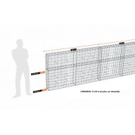 Kit gabion 4 m de longueur, 120cm (H) x 20cm (L), pour clôture, assemblage agrafes, mailles 5 x 10 cm, grilles non visibles mailles 10 x 10 cm