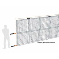 Kit gabion 4 m de longueur, 200cm (H) x 20cm (L), pour clôture, assemblage agrafes, mailles 5 x 10 cm, grilles non visibles mailles 10 x 10 cm