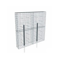 Kit gabion 2m de longueur, 200cm (H) x 30cm (L), pour clôture, assemblage agrafes, mailles 5 x 10 cm, grilles non visibles mailles 10 x 10 cm