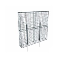 Kit gabion 2m de longueur, 200cm (H) x 30cm (L), pour clôture, assemblage spirales, mailles 5 x 10 cm, grilles non visibles mailles 10 x 10 cm