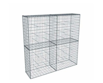 Vignette Kit gabion 2m de longueur, 200cm (H) x 50cm (L), pour clôture, assemblage spirales, mailles 5 x 10 cm, grilles non visibles mailles 10 x 10 cm
